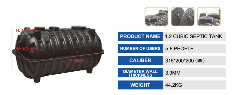 1.2 CUBIC SEPTIC TANK 1.2 CUBIC SEPTIC TANK